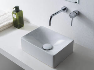 MINI SOFT - Countertop rectangular ceramic handrinse basin _ Scarabeo Ceramiche